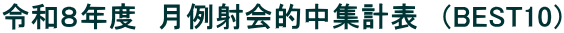 令和８年度　月例射会的中集計表　（BEST10）